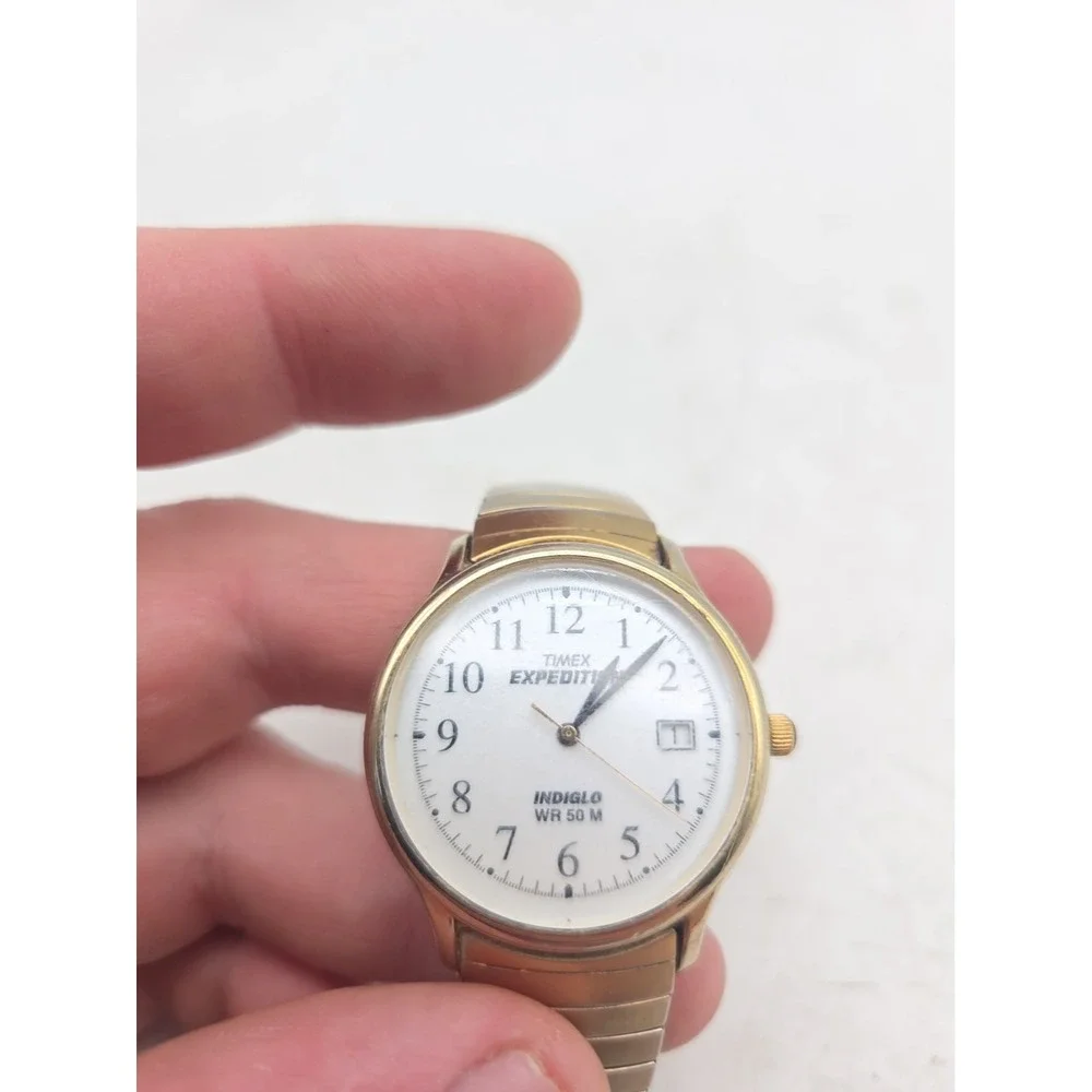 Timex Expedition Field Watch White Dial INDIGLO WR50M New Battery - TESTED WORKS